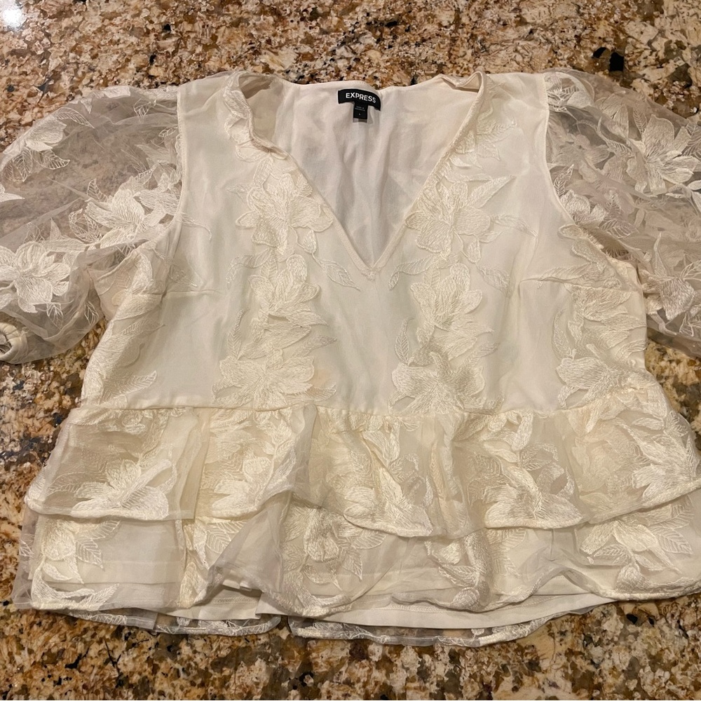 Silk and lace top (Express)